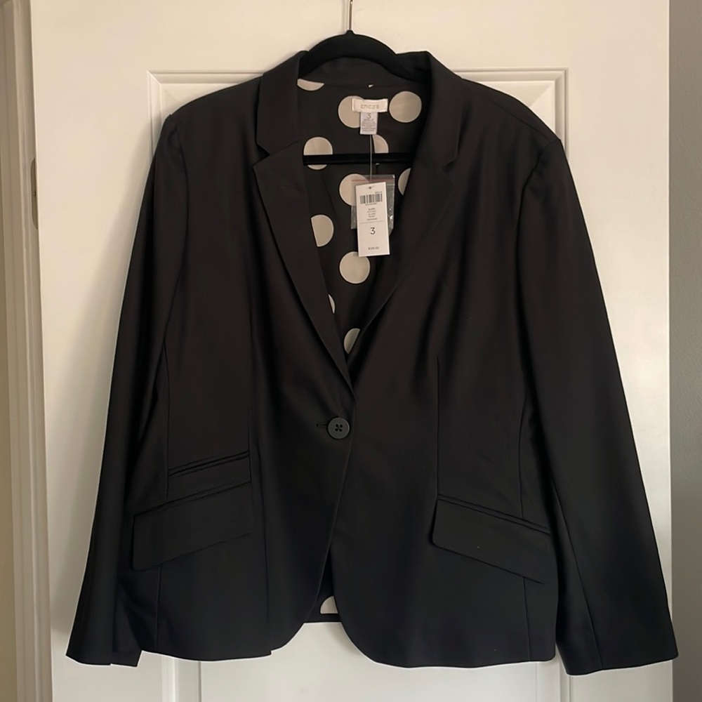 NWT Chico’s Black Blazer